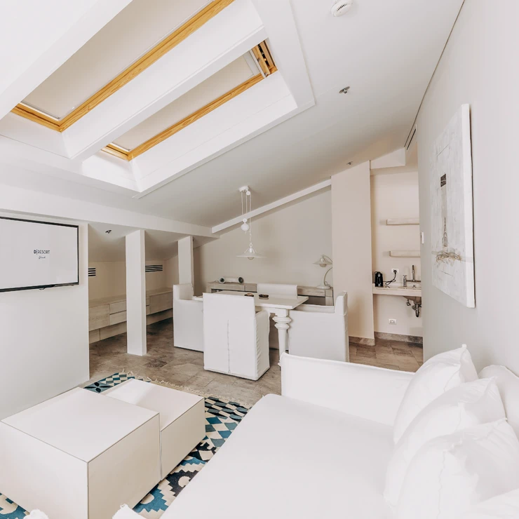 Attic Suite without terrace at D Resort Gocek with a spacious top-floor bedroom