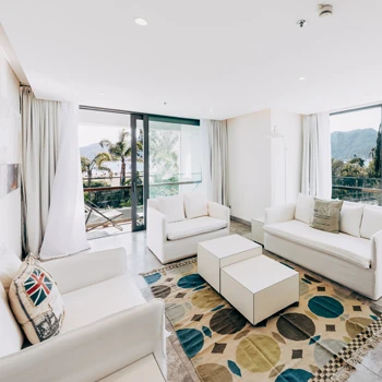Junior Suite bedroom at D Resort Gocek with airy modern decor