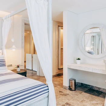 Premier Suite at D Resort Gocek with a large bright lounge and elegant decor