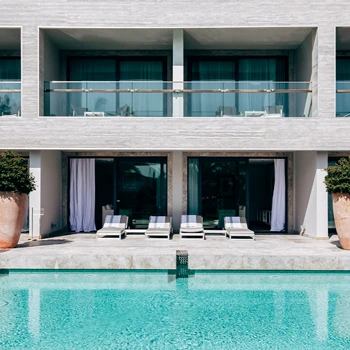 Presidential Suite at D Resort Gocek with a private pool and sunbed terrace