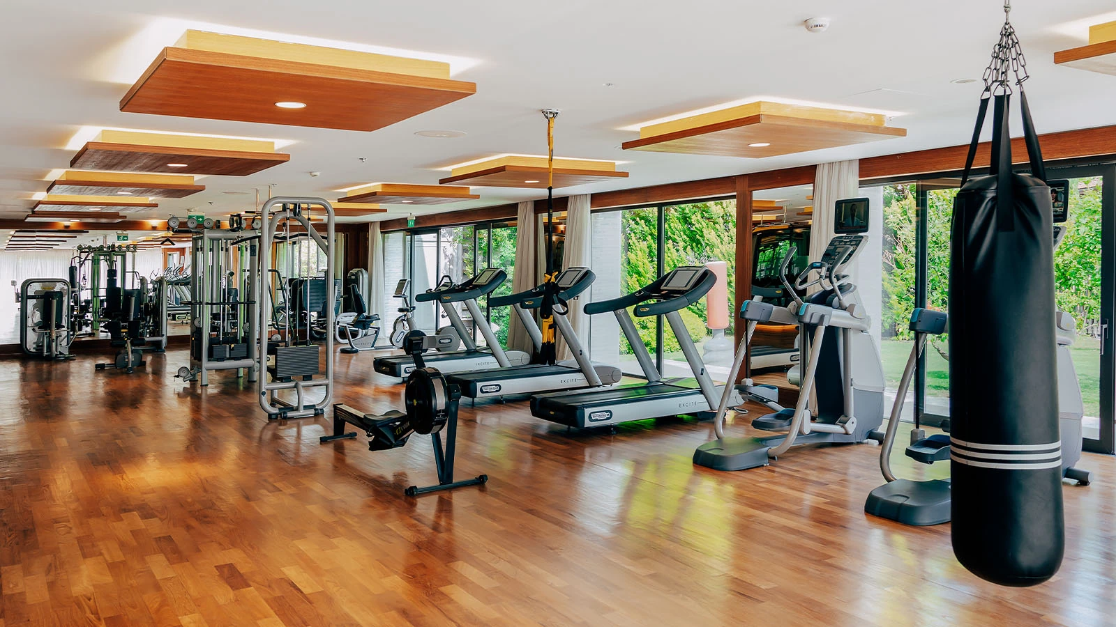 Fitness centre at D Resort Gocek with modern gym equipment