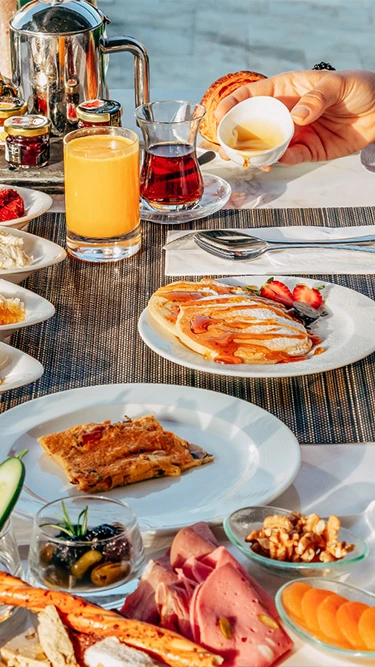 Olives restaurant at D Resort Gocek with an alfresco breakfast