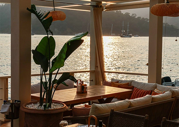 D-Breeze venue view at D Resort Gocek, a seaside lounge