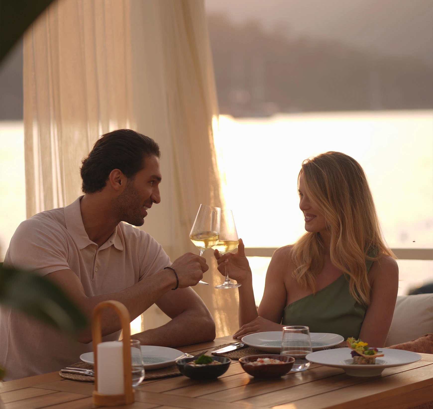 D-Breeze dish presentation at D Resort Gocek on a sea-view table